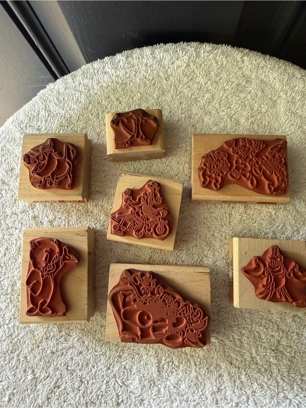 Vintage Lot of Wooden Rubber Stamps by Rubber Stampede